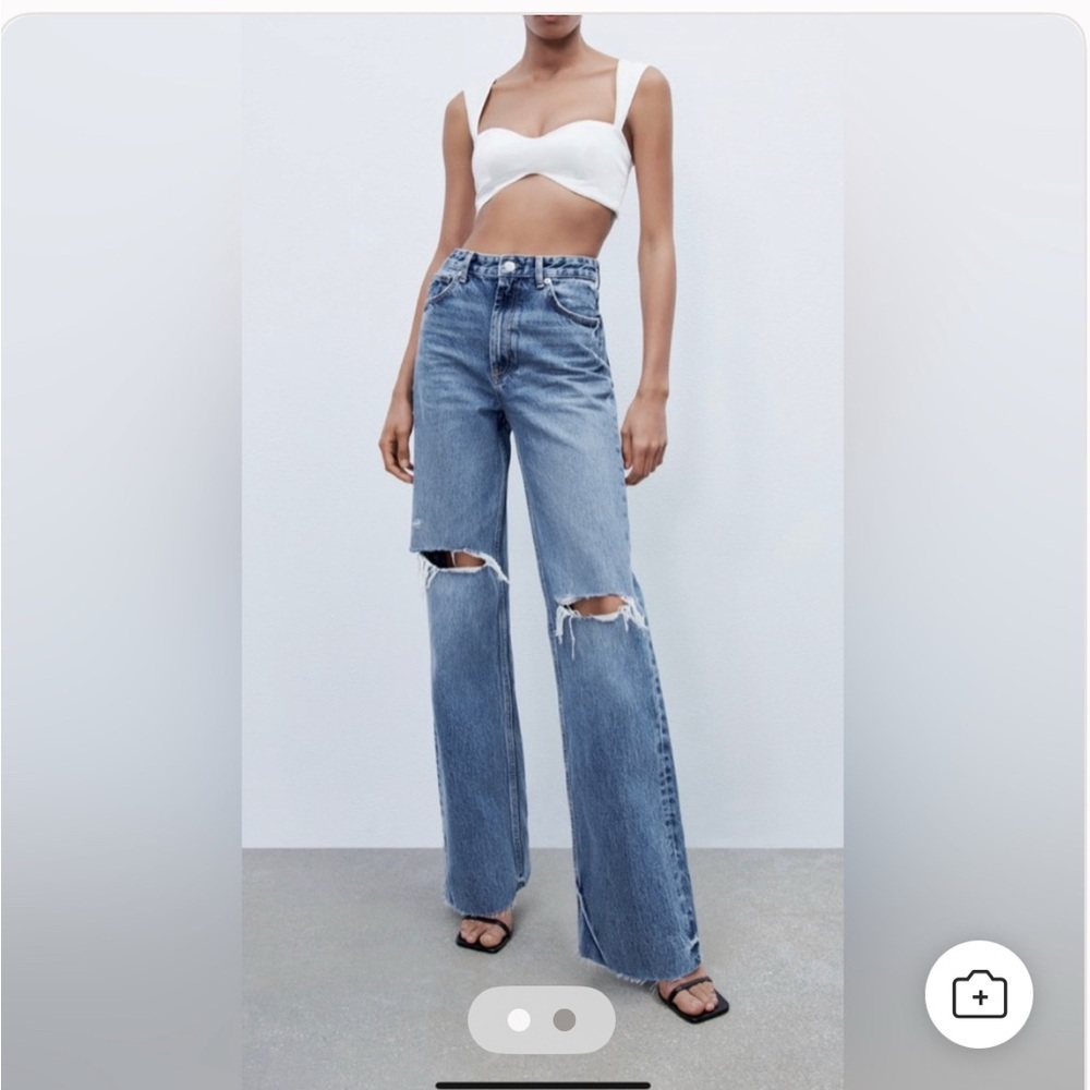 Zara Blue Straight Leg Jeans